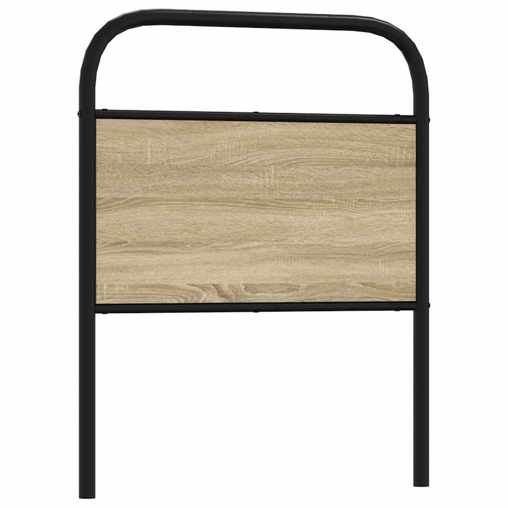 Tête de lit chêne sonoma 80 cm acier et bois d'ingénierie - XIOS