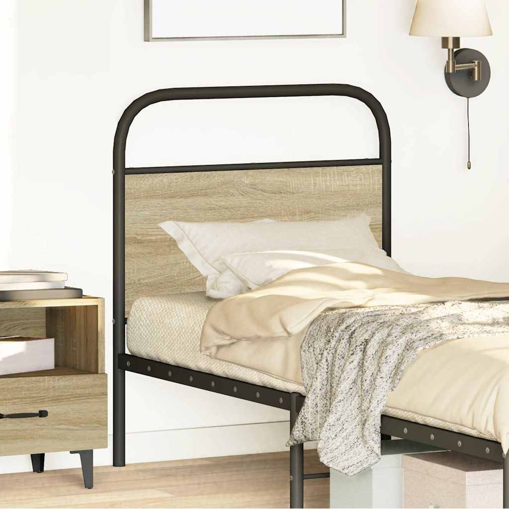 Tête de lit chêne sonoma 80 cm acier et bois d'ingénierie - XIOS