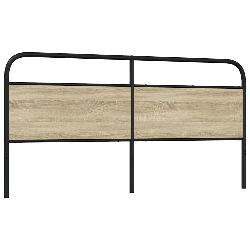 Tête de lit chêne sonoma 180 cm acier et bois d'ingénierie - XIOS