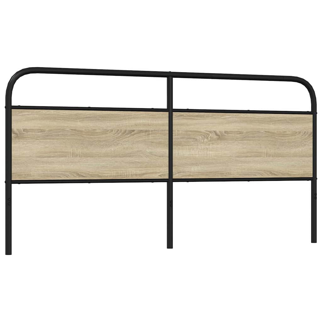 Tête de lit chêne sonoma 200 cm acier et bois d'ingénierie - XIOS