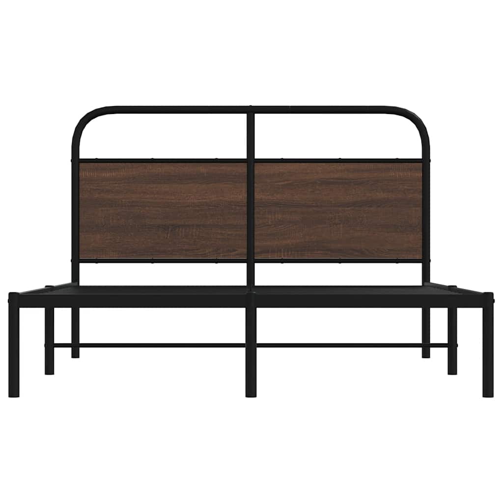 Cadre de lit sans matelas 140x190 cm chêne marron - XIOS