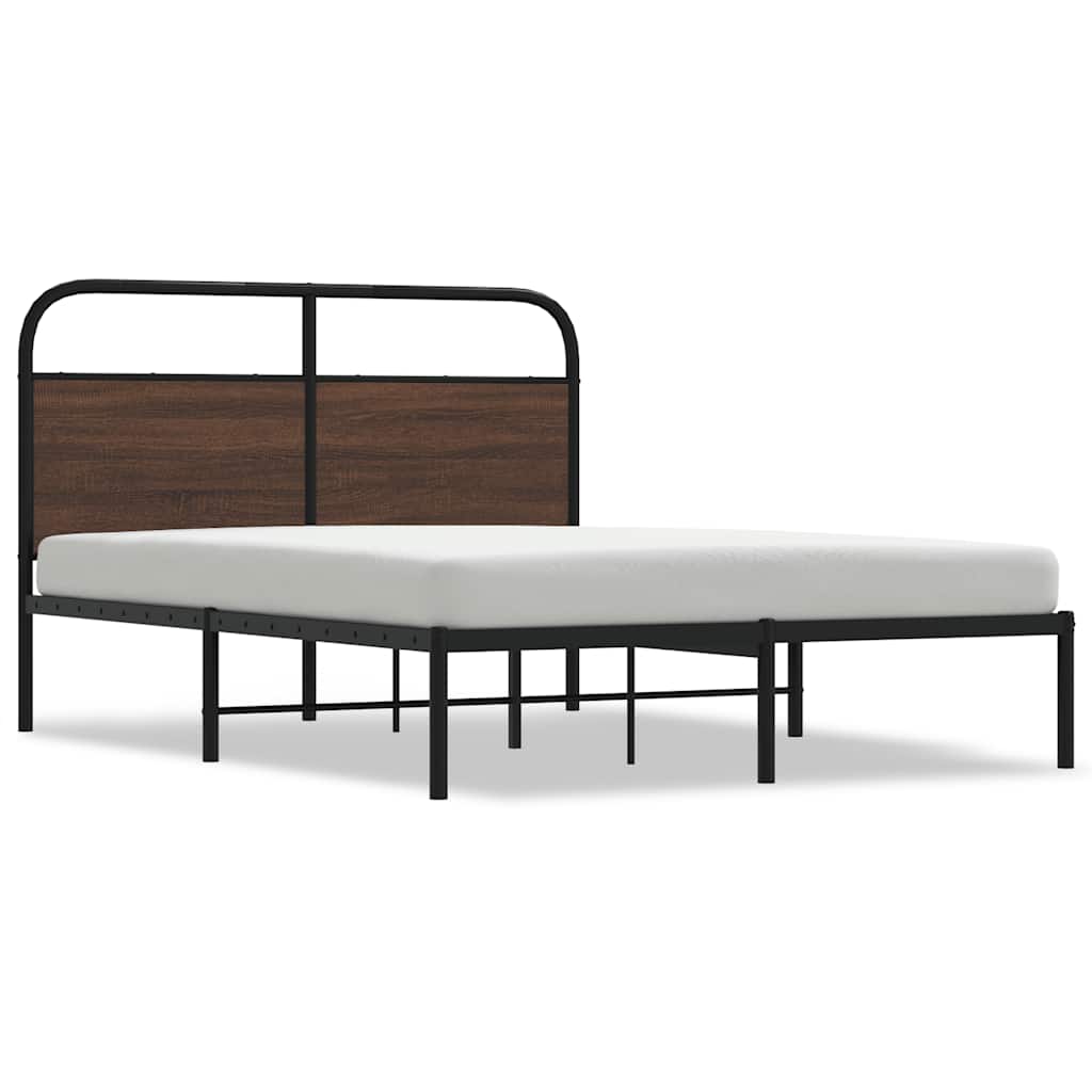 Cadre de lit sans matelas 140x200 cm chêne marron - XIOS