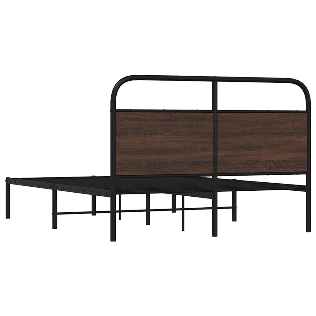 Cadre de lit sans matelas 140x200 cm chêne marron - XIOS