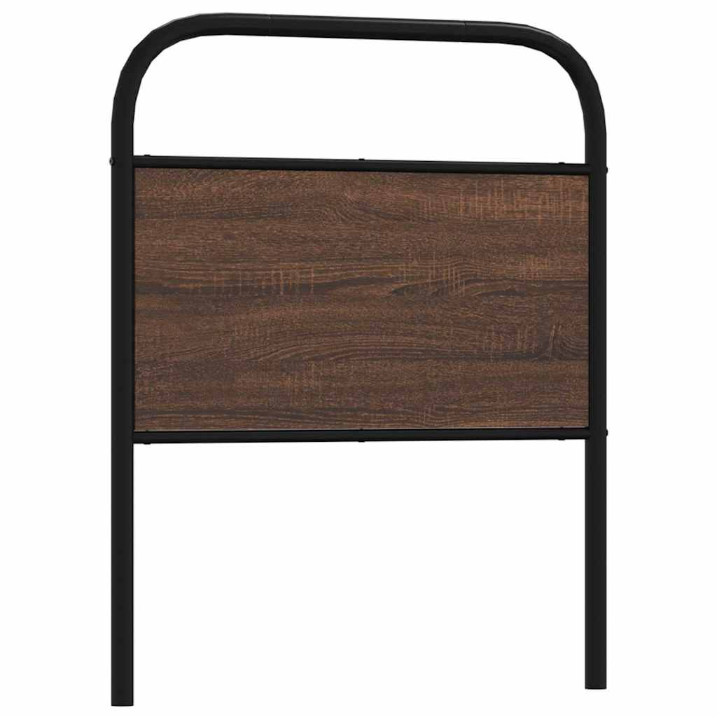 Tête de lit chêne marron 80 cm acier et bois d'ingénierie - XIOS