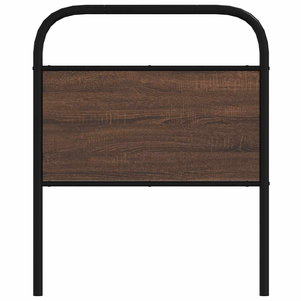 Tête de lit chêne marron 80 cm acier et bois d'ingénierie - XIOS