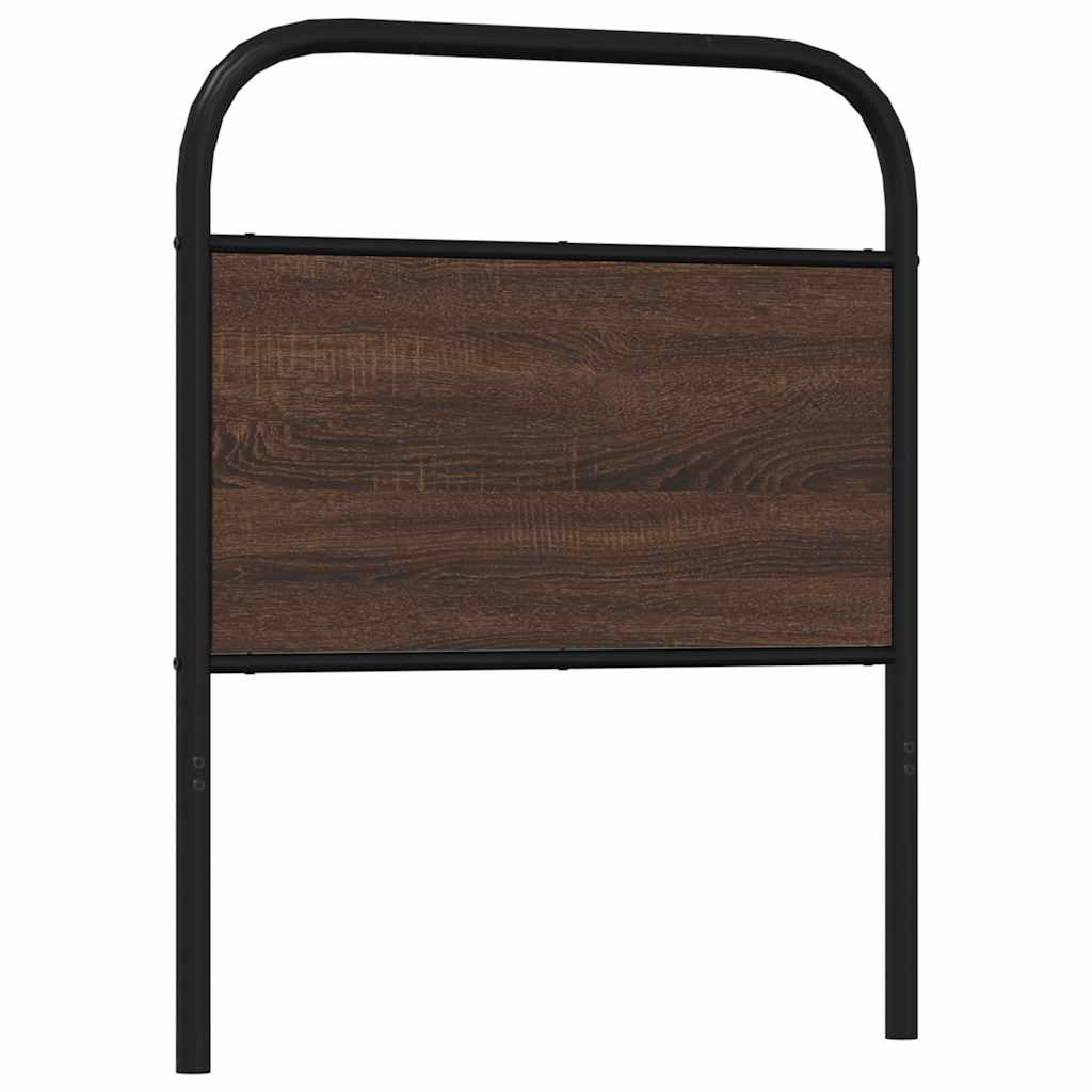 Tête de lit chêne marron 80 cm acier et bois d'ingénierie - XIOS