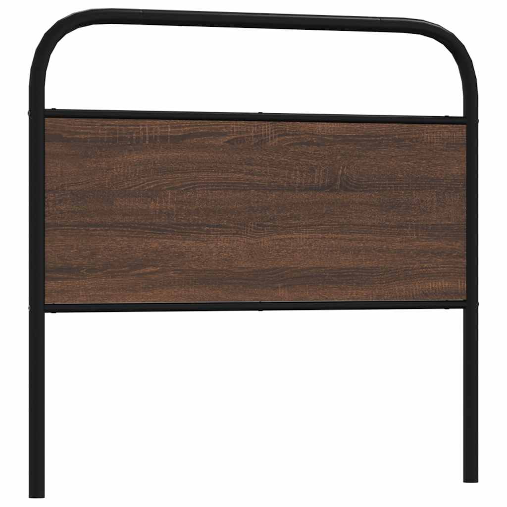 Tête de lit chêne marron 90 cm acier et bois d'ingénierie - XIOS
