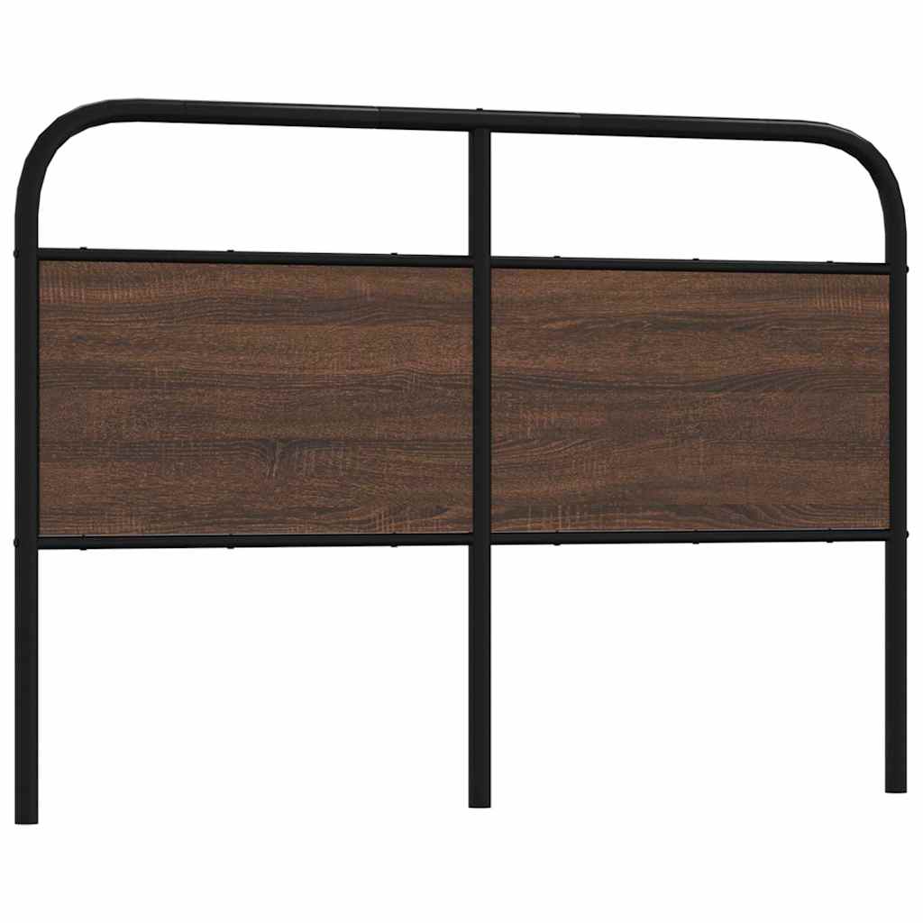 Tête de lit chêne marron 140 cm acier et bois d'ingénierie - XIOS