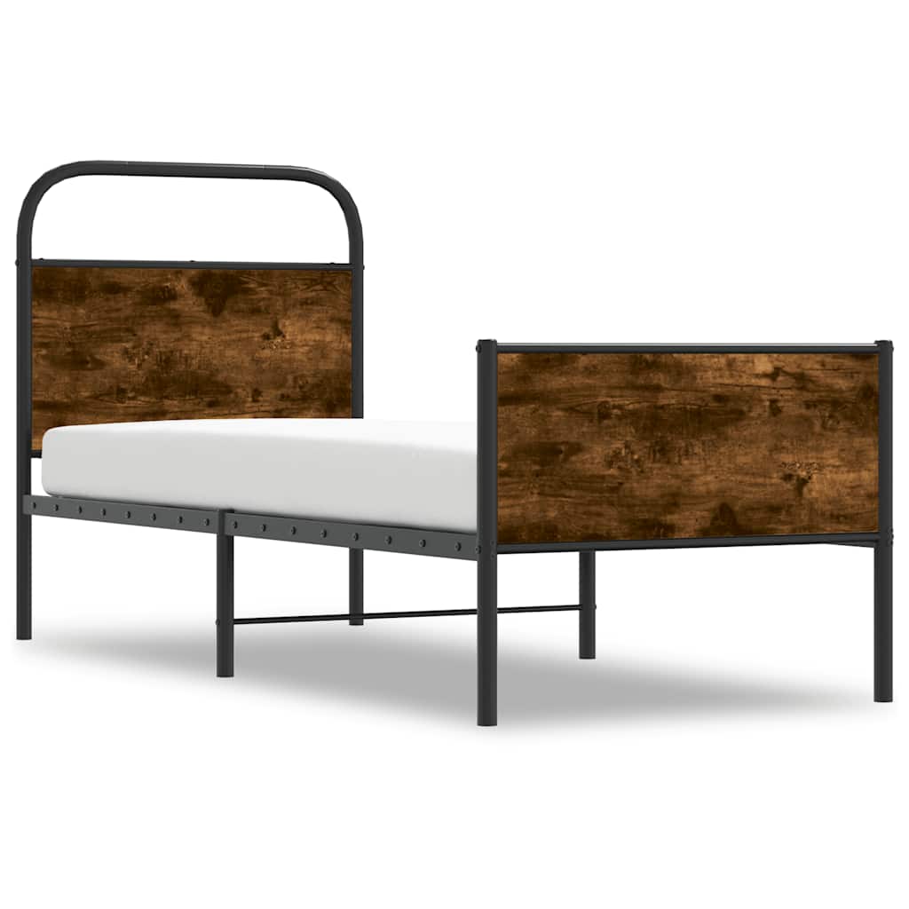 Cadre de lit sans matelas 75x190cm chêne sonoma bois ingénierie - XIOS
