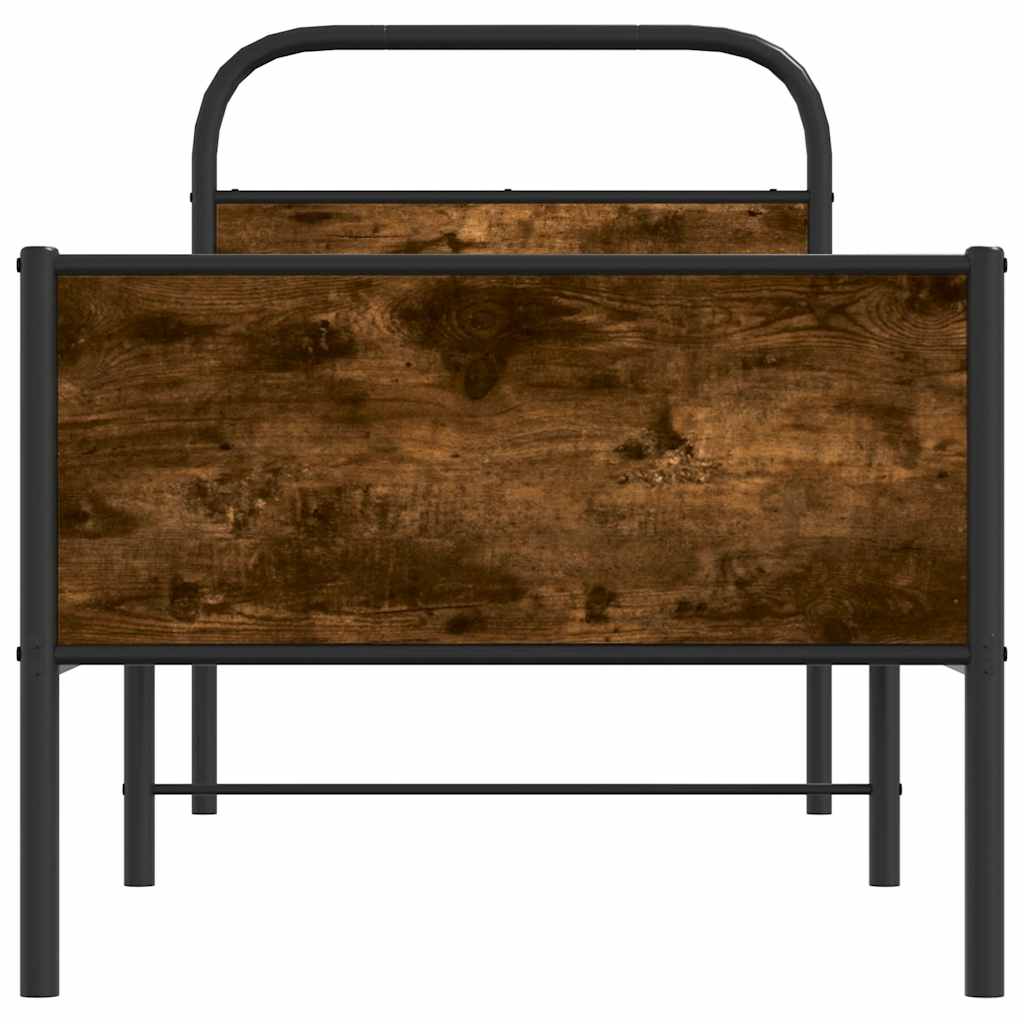 Cadre de lit sans matelas 75x190cm chêne sonoma bois ingénierie - XIOS