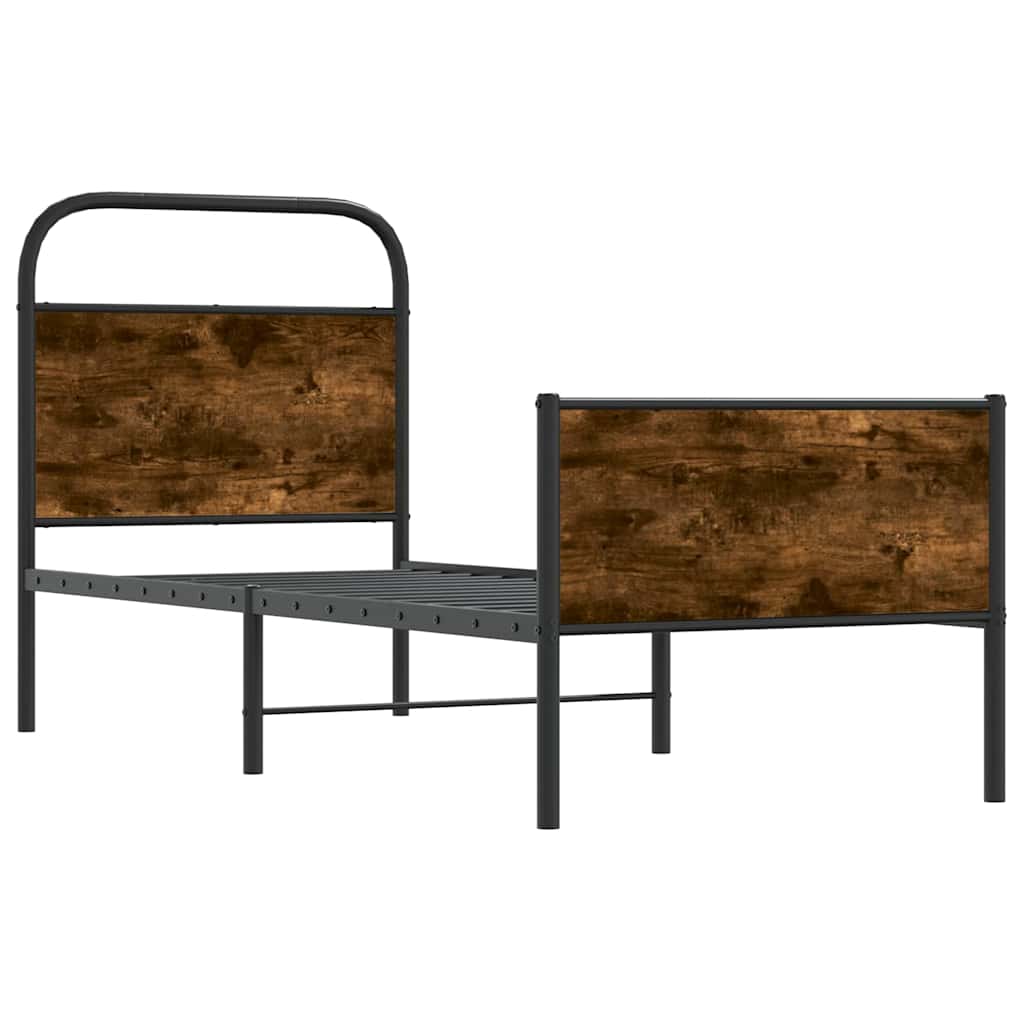 Cadre de lit sans matelas 80x200cm chêne sonoma bois ingénierie - XIOS