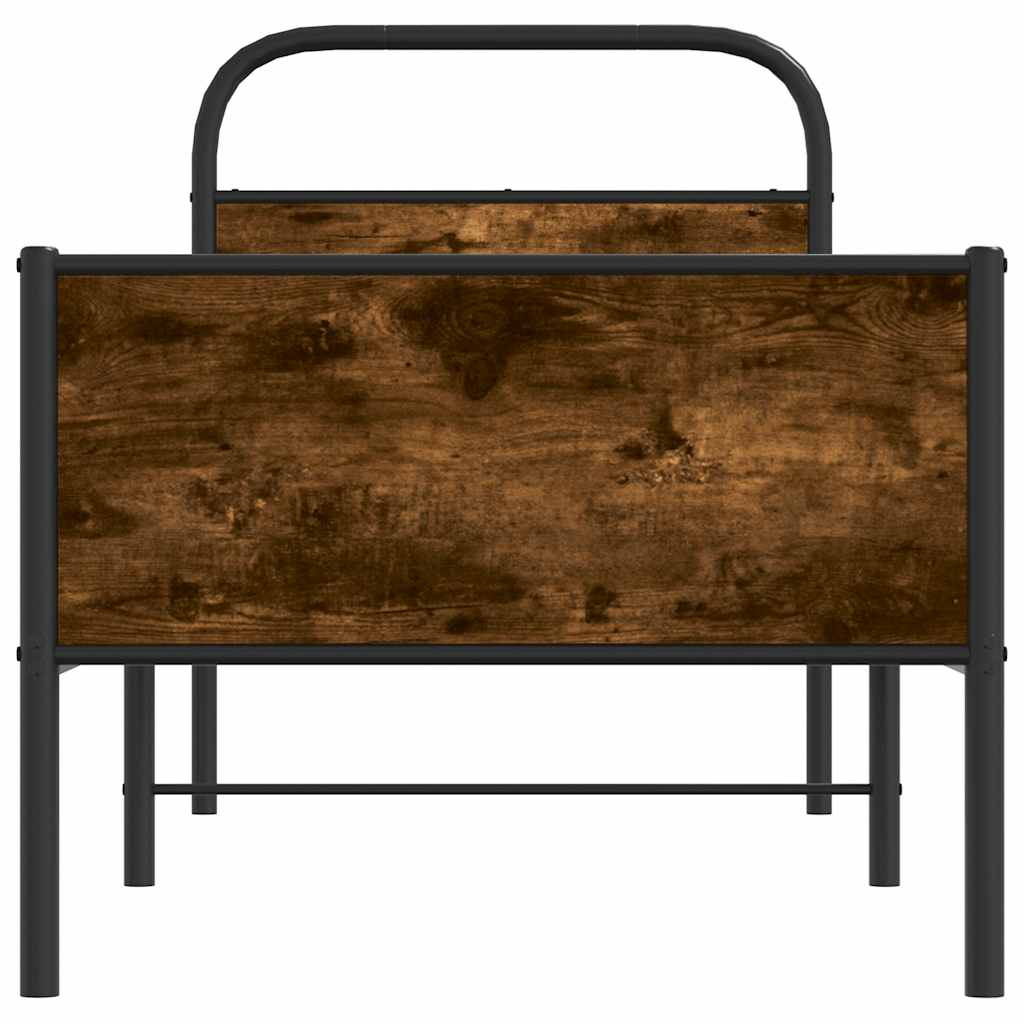 Cadre de lit sans matelas 80x200cm chêne sonoma bois ingénierie - XIOS