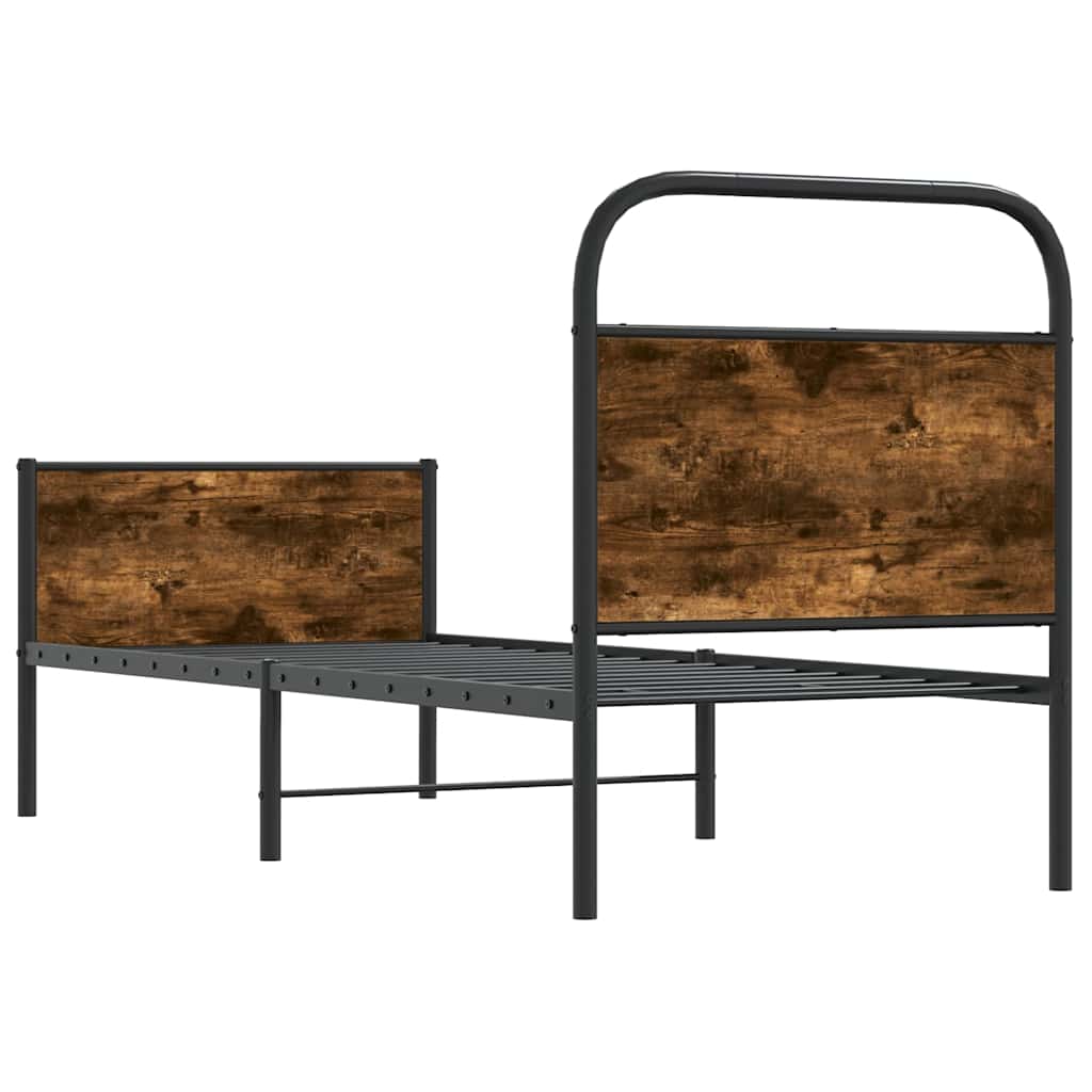 Cadre de lit sans matelas 80x200cm chêne sonoma bois ingénierie - XIOS