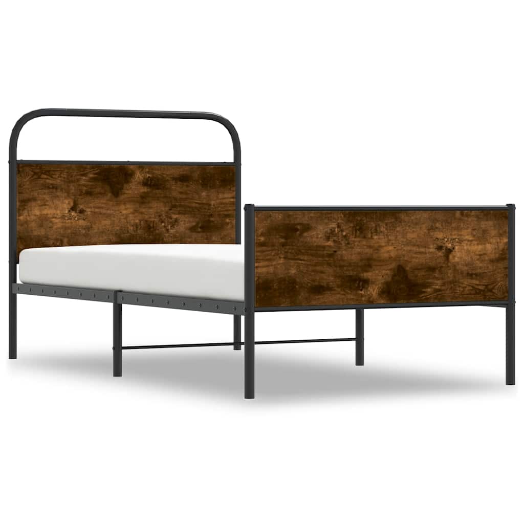 Cadre de lit sans matelas 90x190cm chêne sonoma bois ingénierie - XIOS