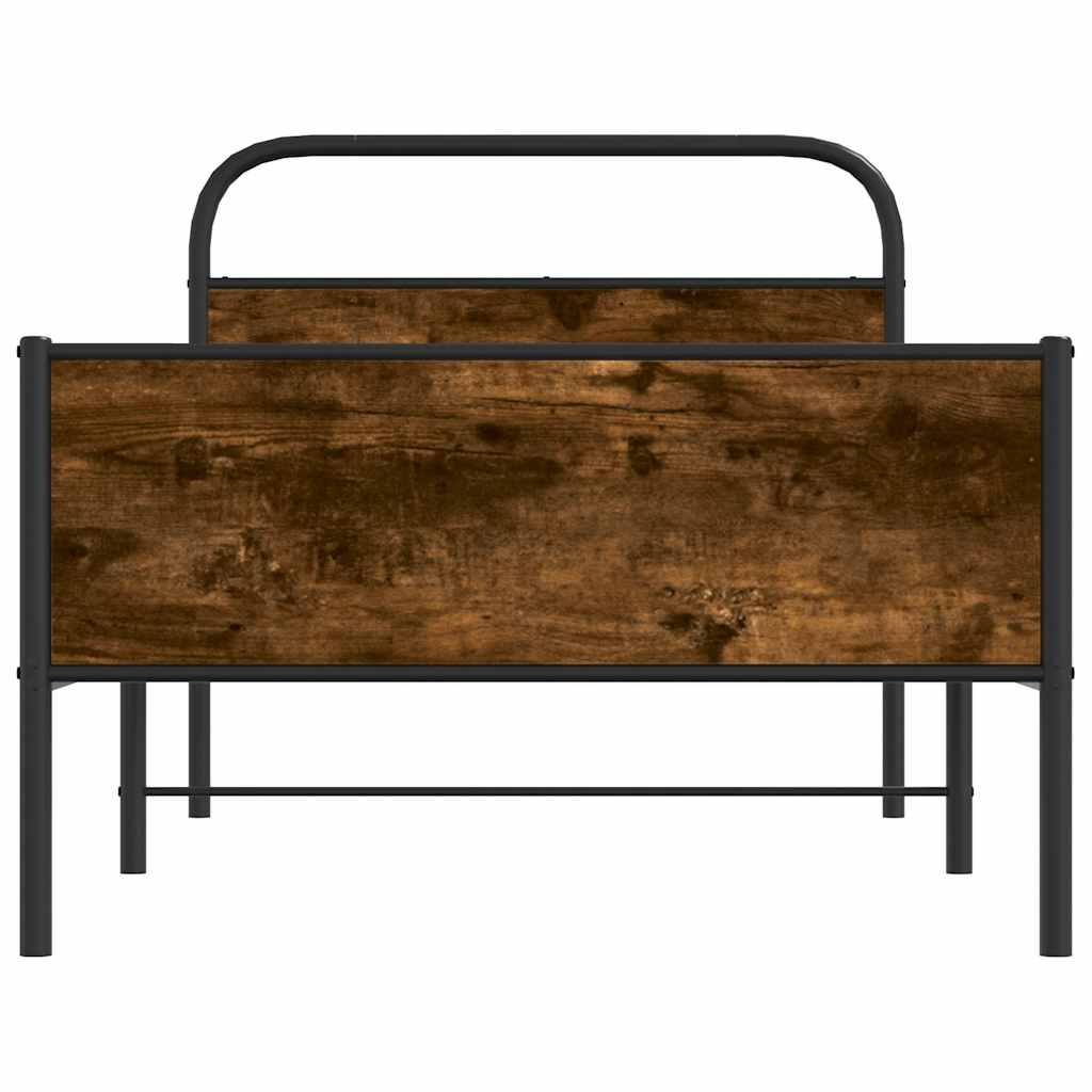 Cadre de lit sans matelas 90x200cm chêne sonoma bois ingénierie - XIOS