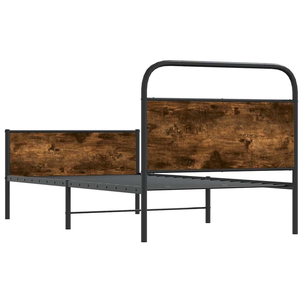 Cadre de lit sans matelas 90x200cm chêne sonoma bois ingénierie - XIOS