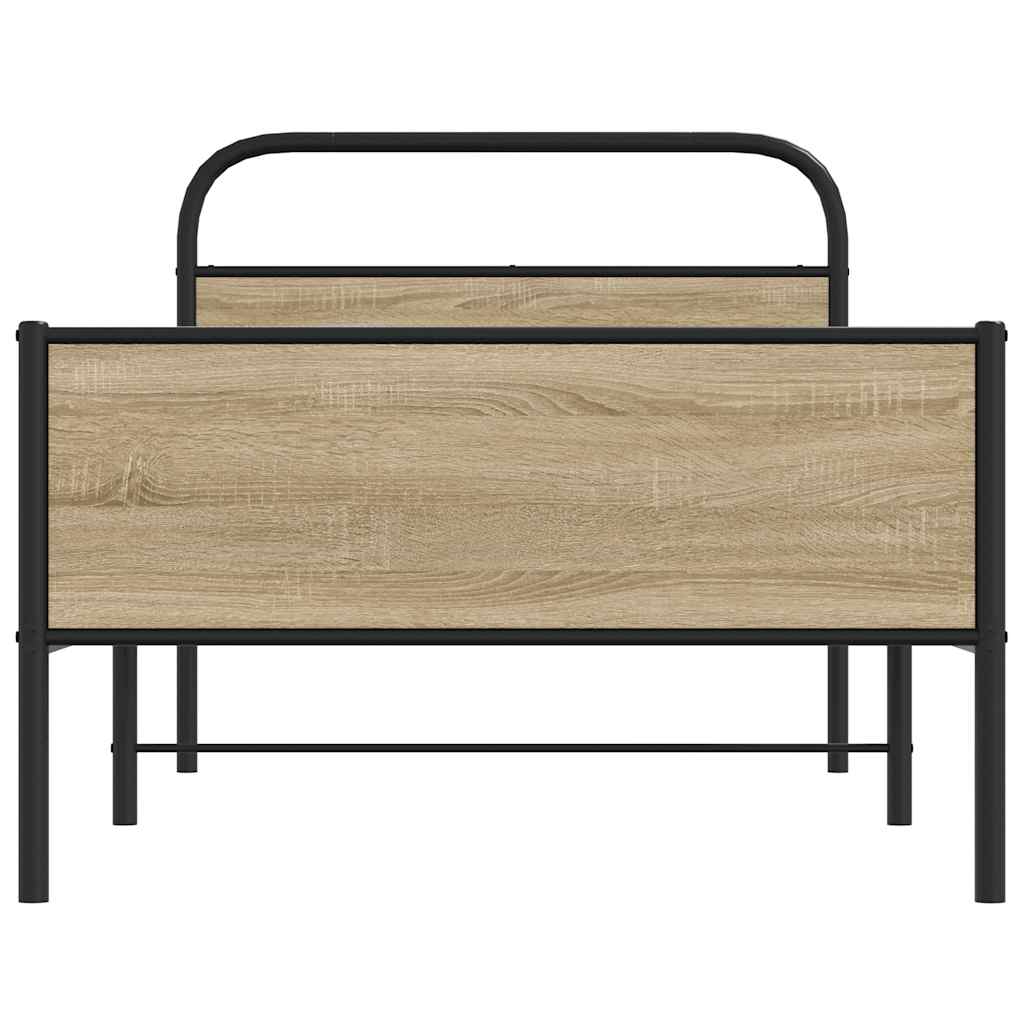 Cadre de lit sans matelas 100x200 cm chêne sonoma - XIOS