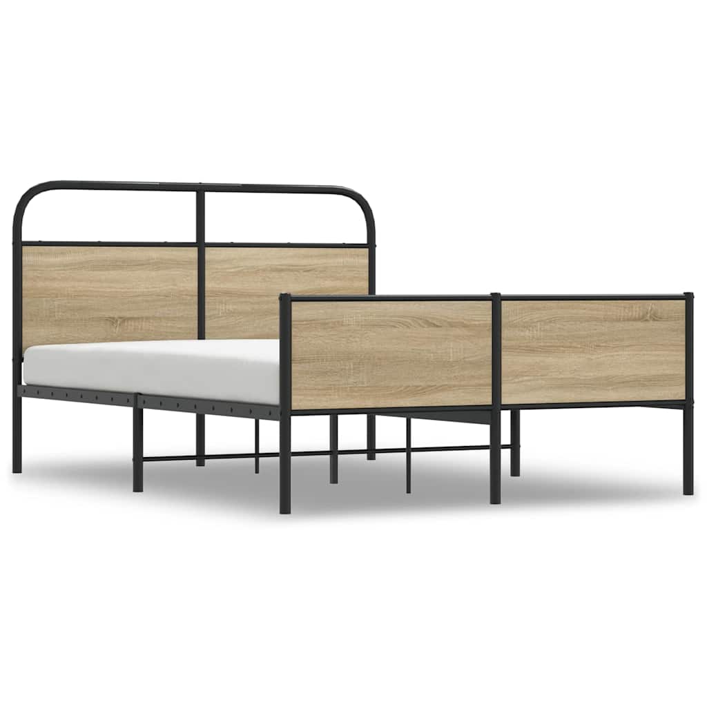Cadre de lit sans matelas 135x190 cm chêne sonoma - XIOS