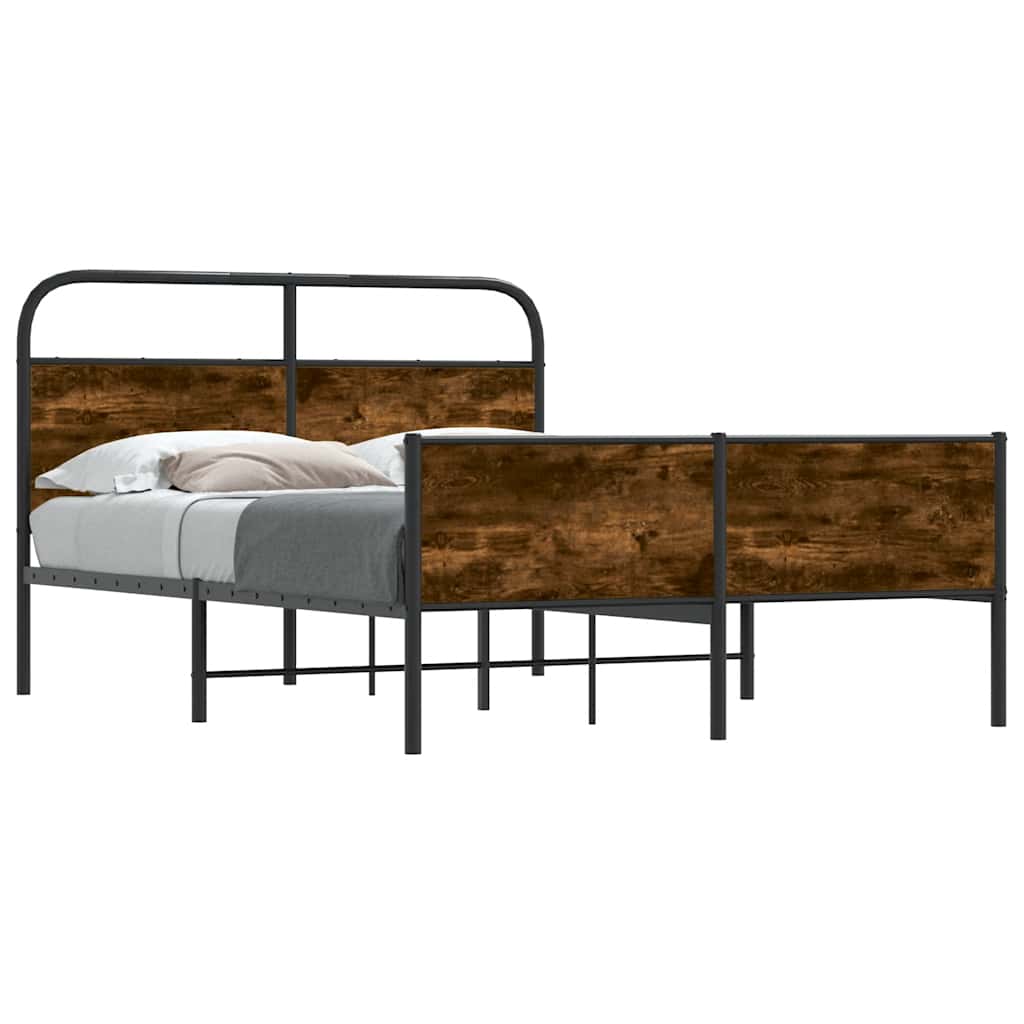 Cadre de lit sans matelas 135x190 cm chêne sonoma - XIOS