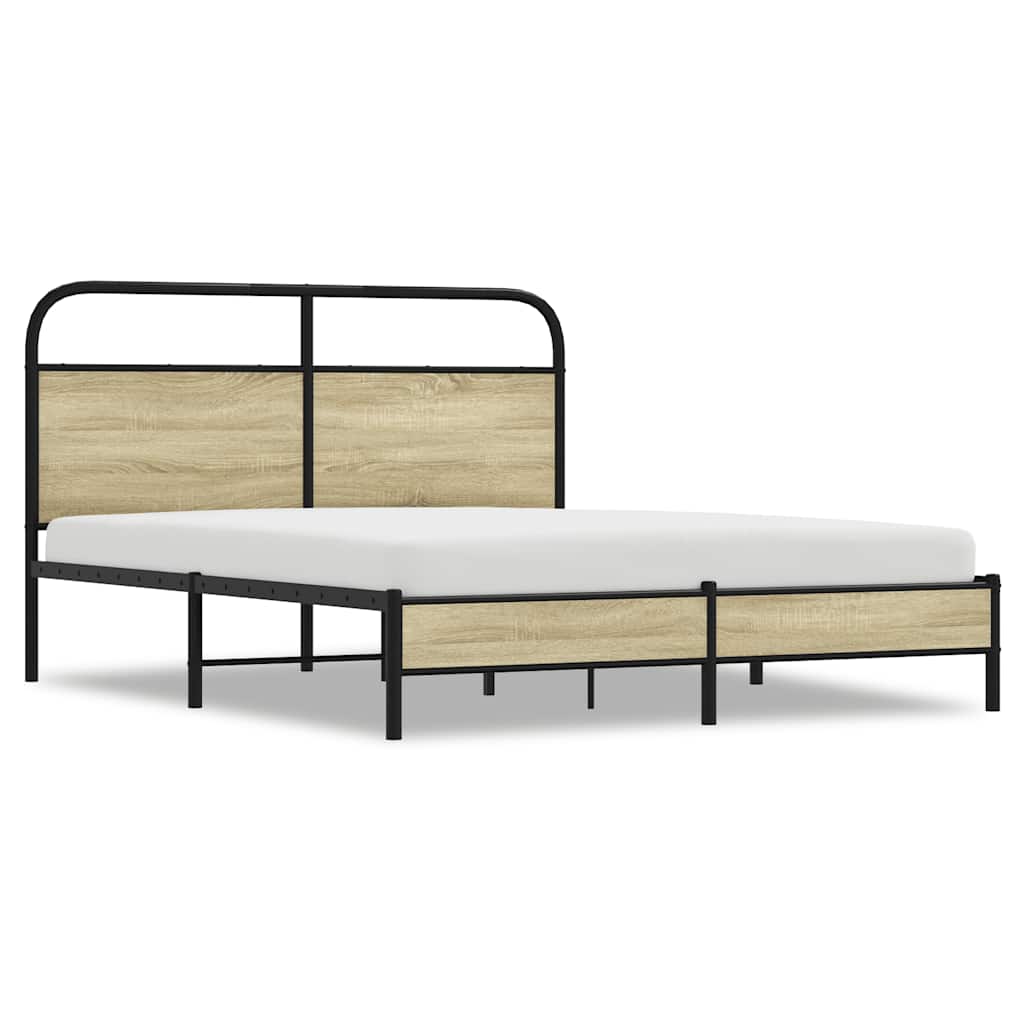 Cadre de lit sans matelas 150x200 cm chêne sonoma - XIOS