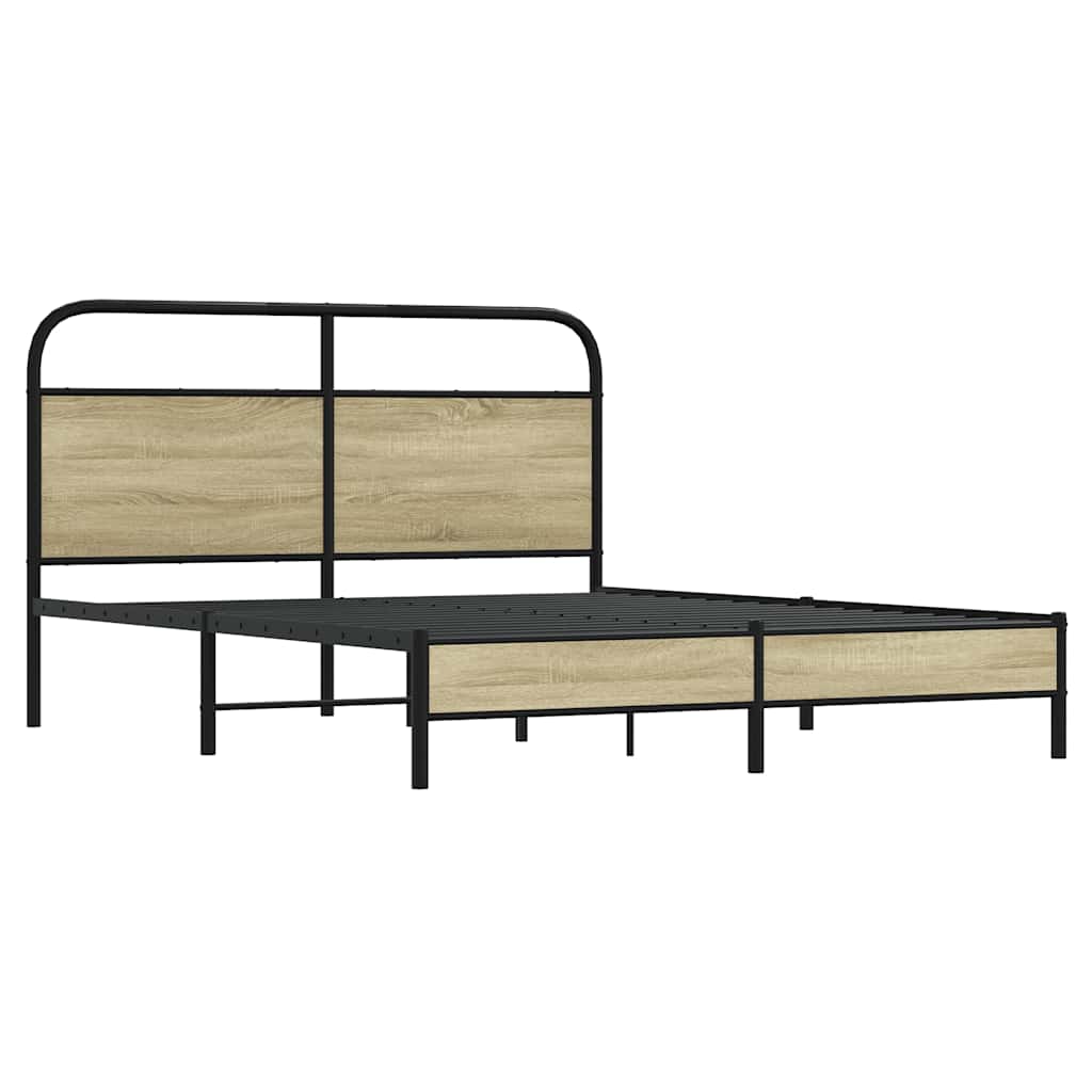 Cadre de lit sans matelas 150x200 cm chêne sonoma - XIOS