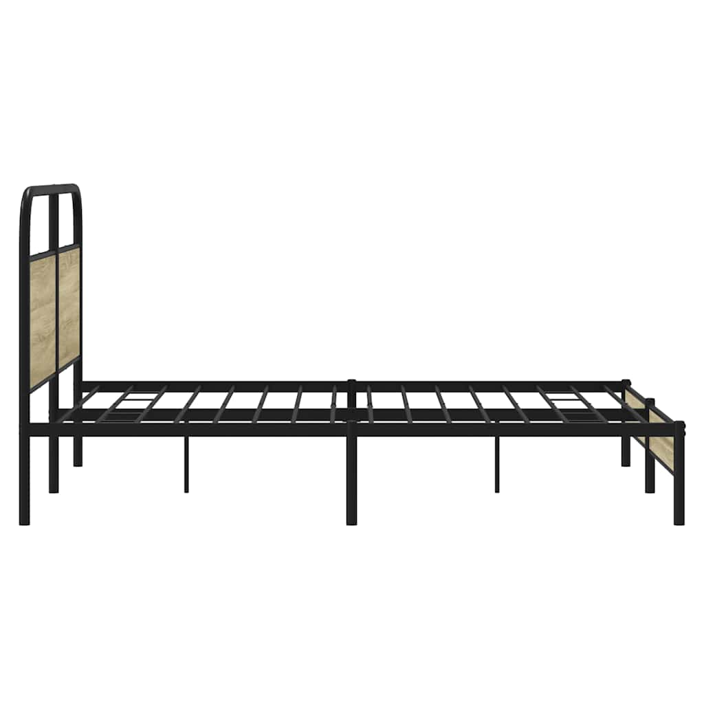 Cadre de lit sans matelas 150x200 cm chêne sonoma - XIOS