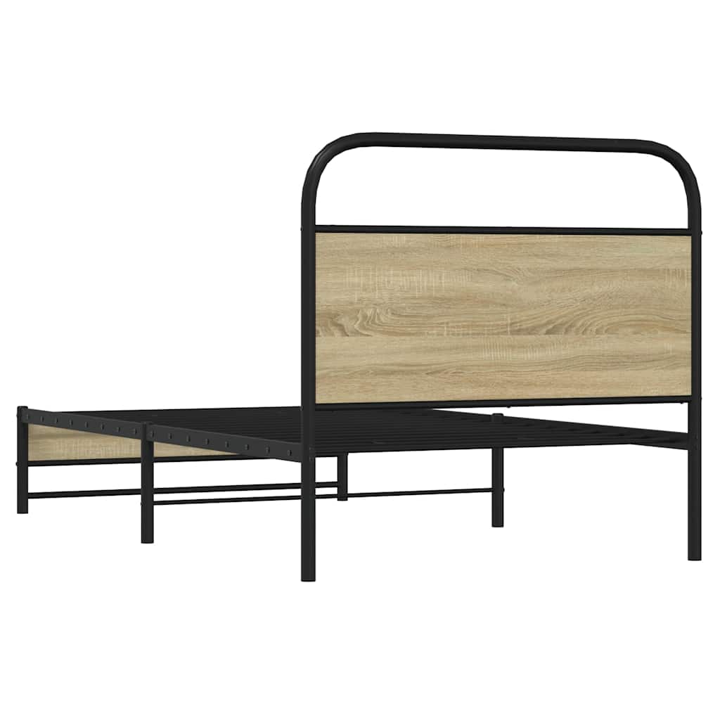 Cadre de lit sans matelas 107x203 cm chêne sonoma - XIOS