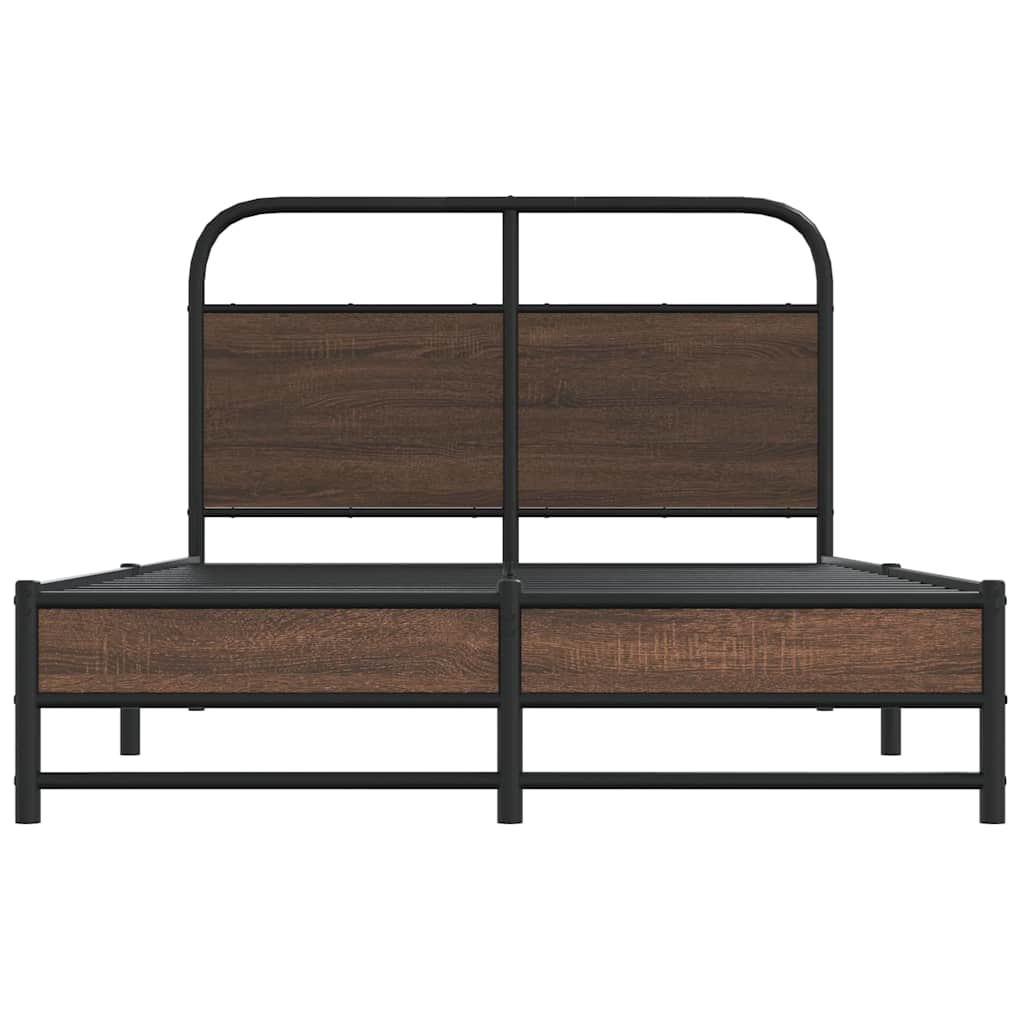 Cadre de lit sans matelas 140x200 cm chêne marron - XIOS