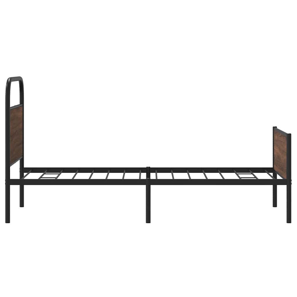 Cadre de lit sans matelas 100x190 cm chêne marron - XIOS