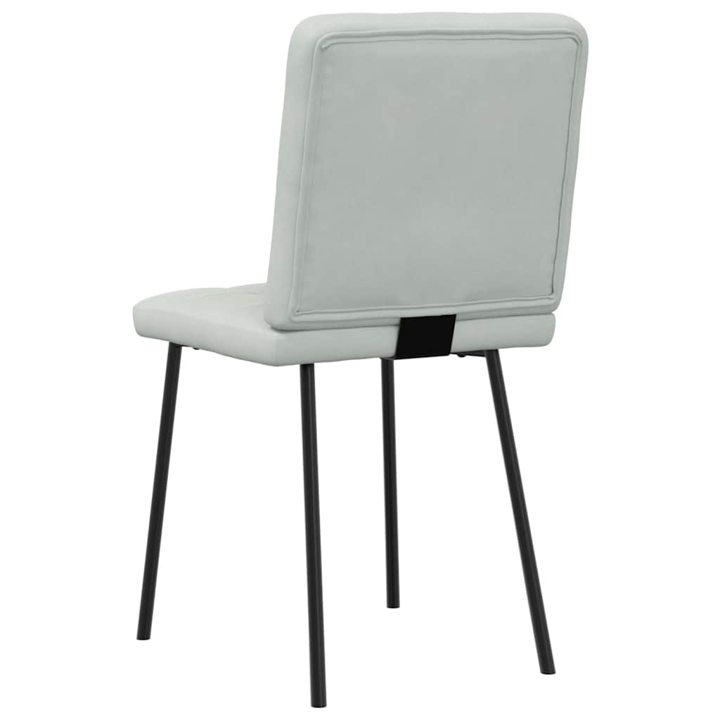 Chaises à manger lot de 4 Gris clair Velours - XIOS