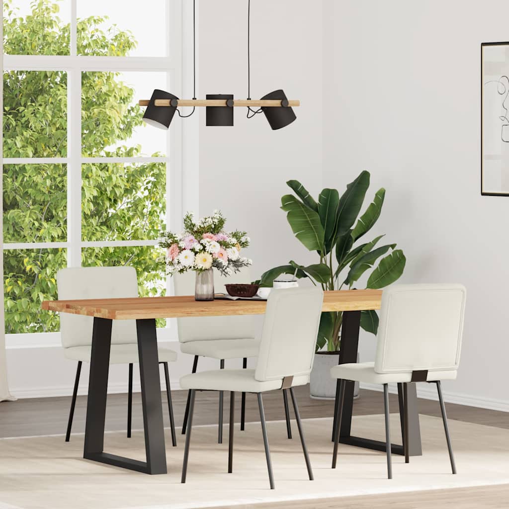 Chaises à manger lot de 4 Crème Velours - XIOS