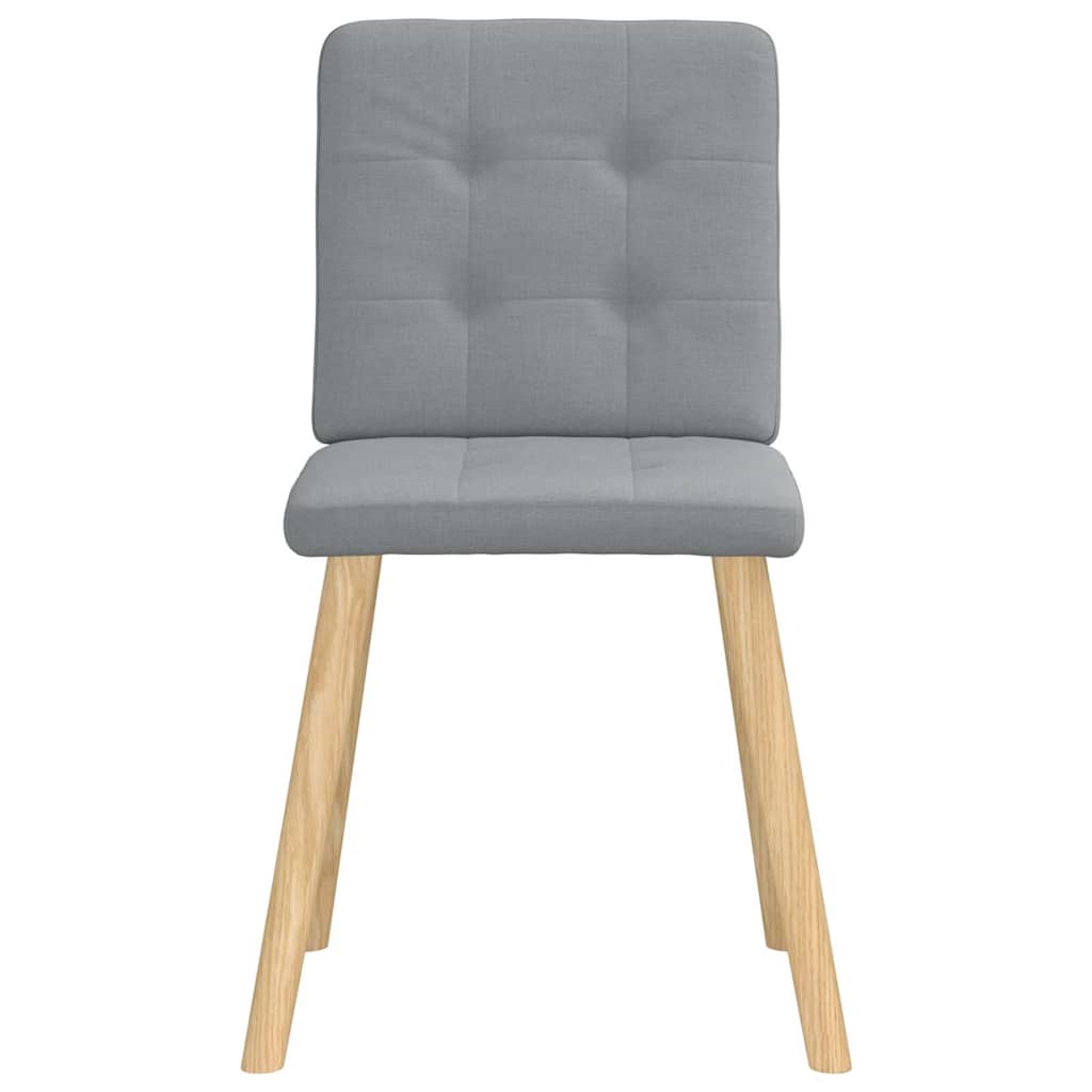 Chaises à manger lot de 4 gris clair tissu - XIOS