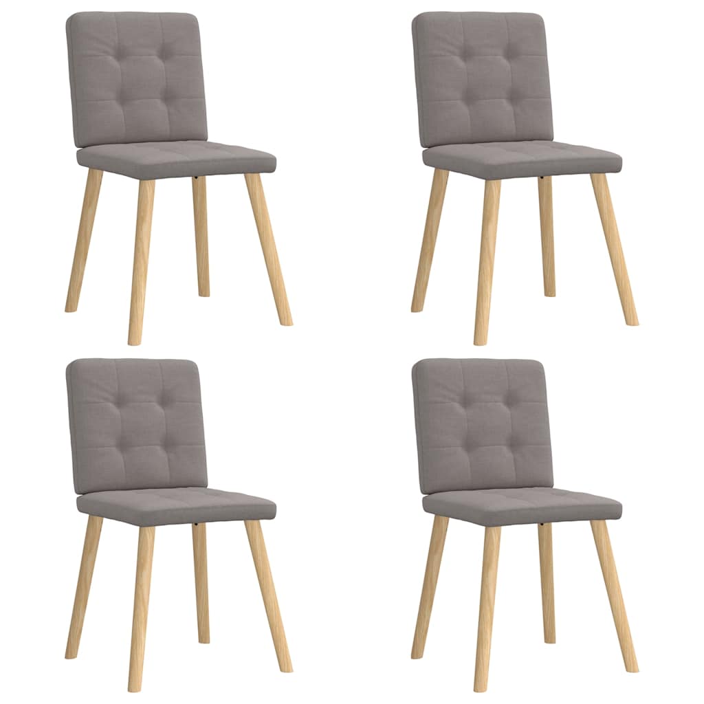 Chaises à manger lot de 4 taupe tissu - XIOS