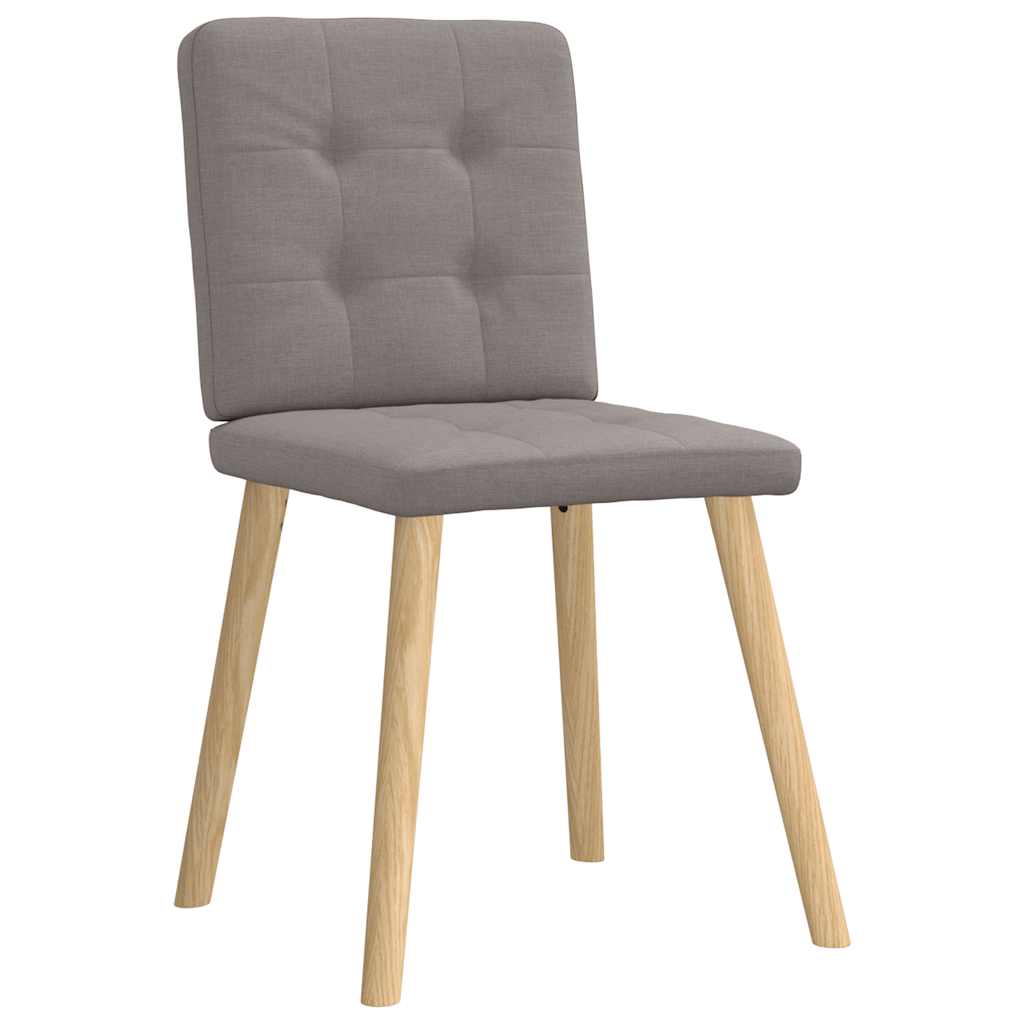 Chaises à manger lot de 4 taupe tissu - XIOS