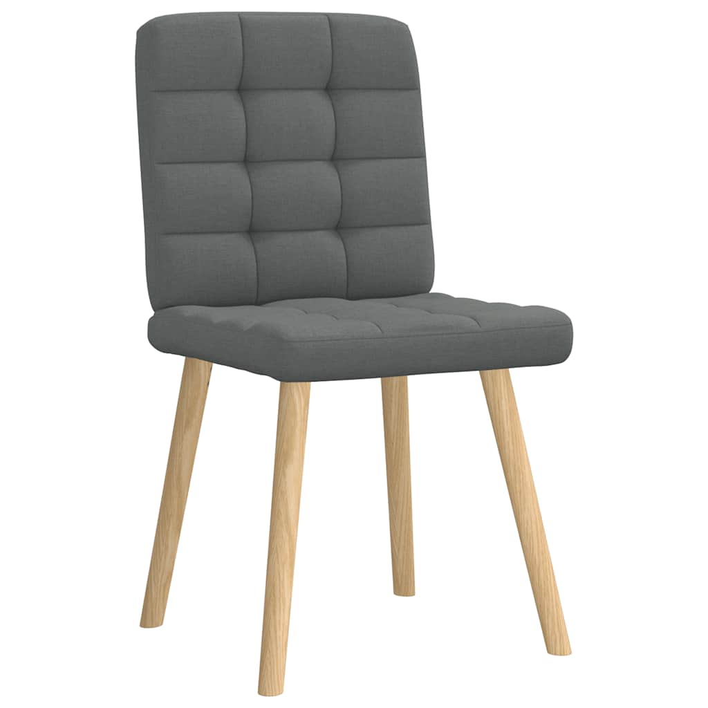 Chaises à manger lot de 4 gris foncé tissu - XIOS