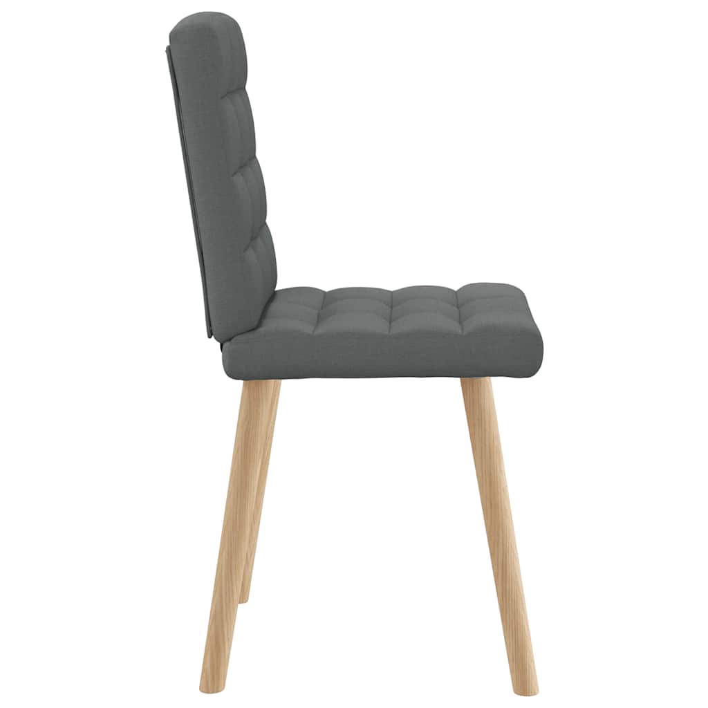 Chaises à manger lot de 4 gris foncé tissu - XIOS