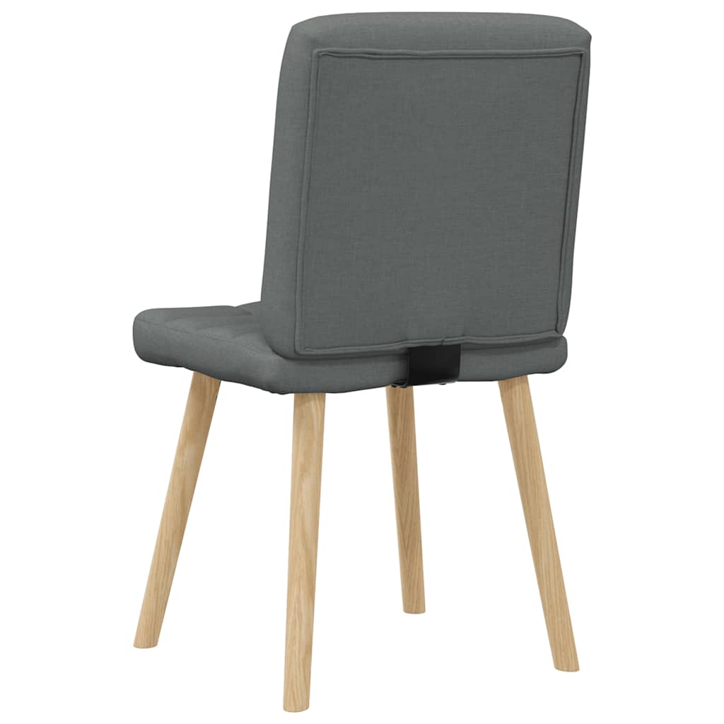 Chaises à manger lot de 4 gris foncé tissu - XIOS