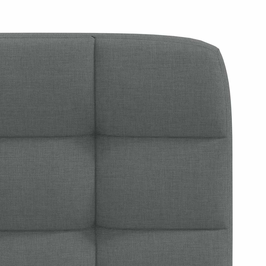 Chaises à manger lot de 4 gris foncé tissu - XIOS