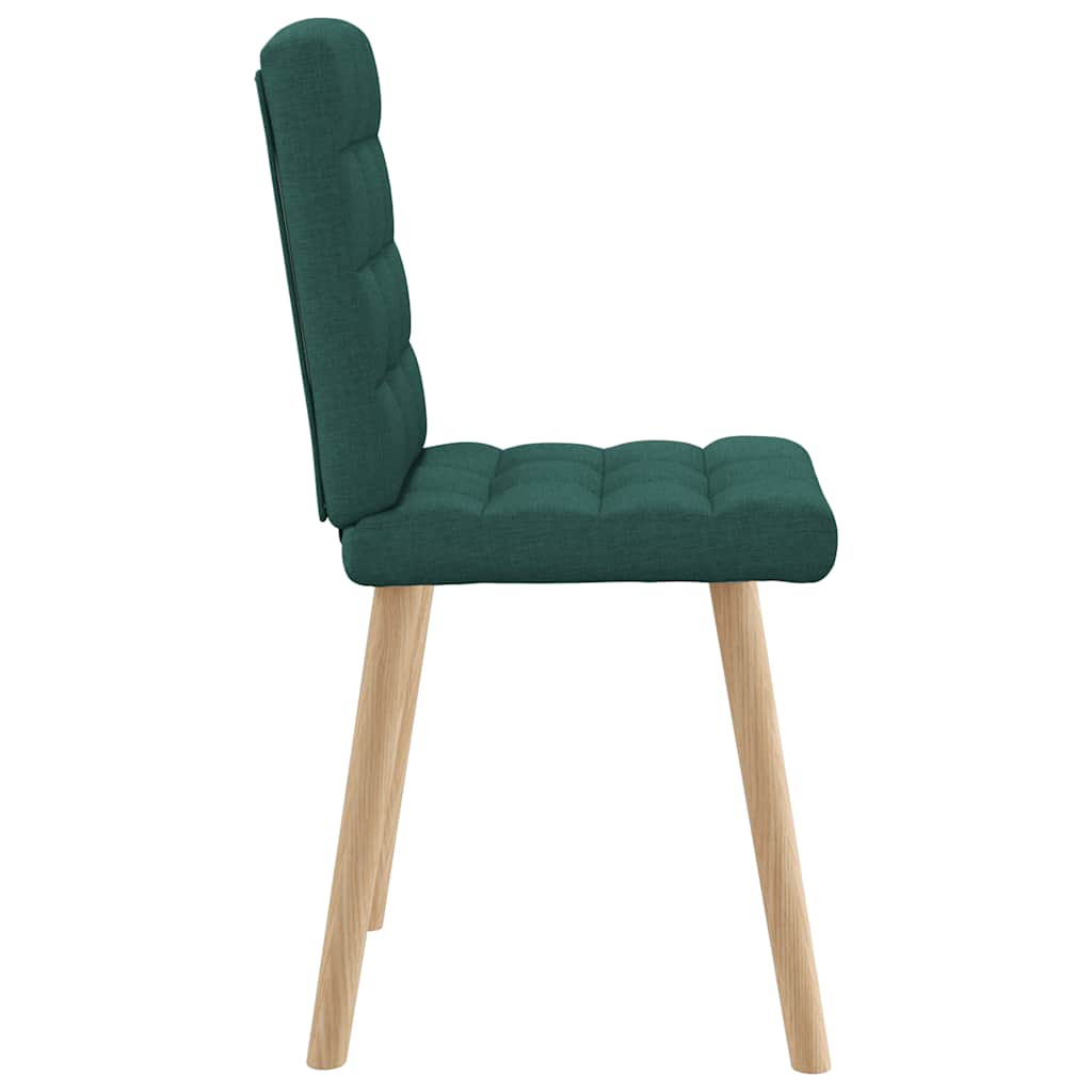 Chaises à manger lot de 4 vert foncé tissu - XIOS