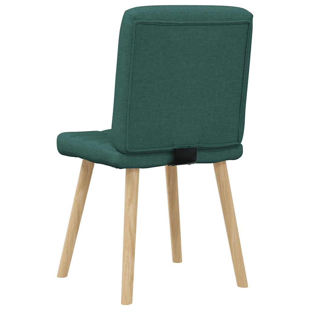 Chaises à manger lot de 4 vert foncé tissu - XIOS