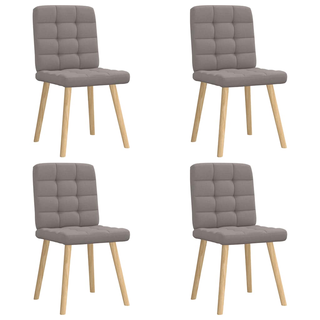 Chaises à manger lot de 4 taupe tissu - XIOS
