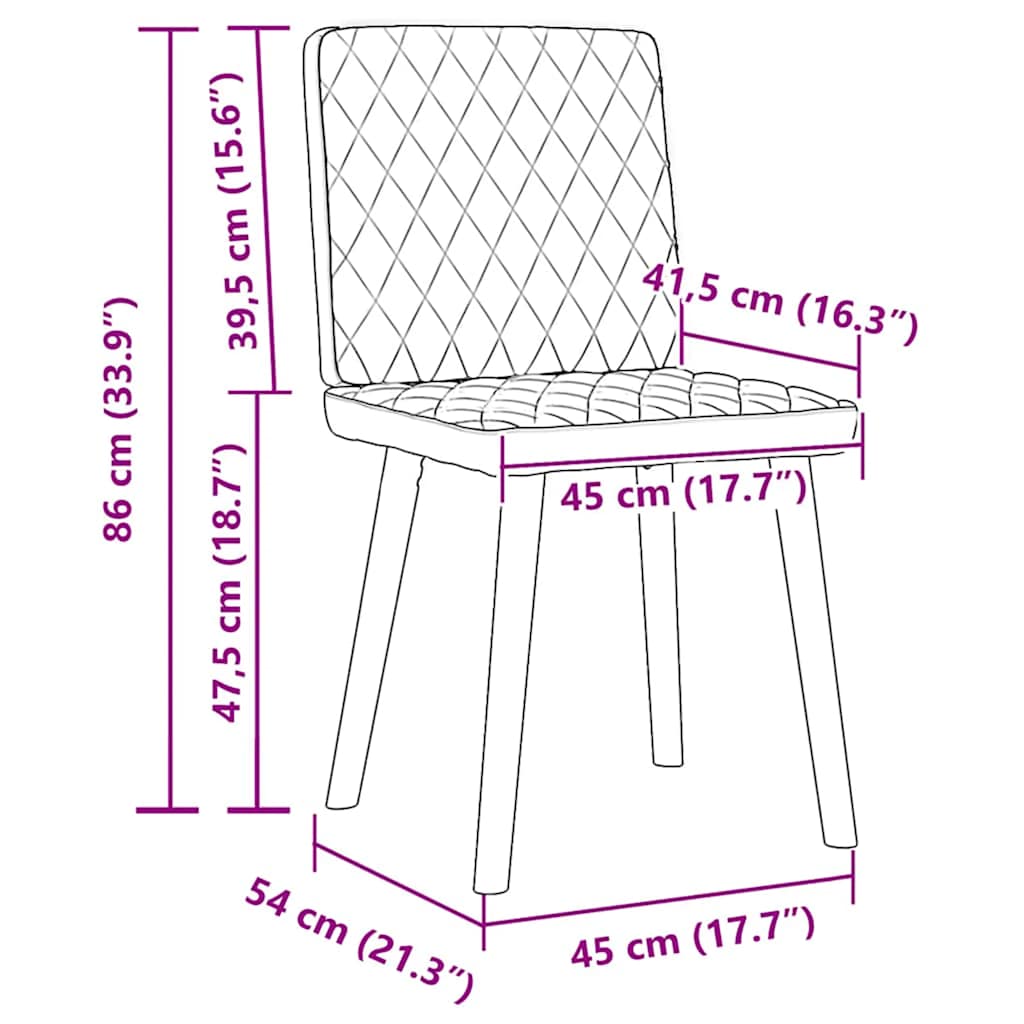 Chaises à manger lot de 4 noir tissu - XIOS