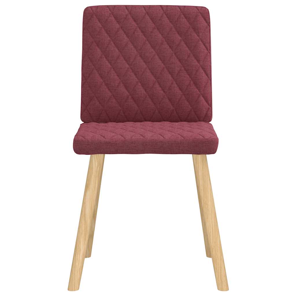 Chaises à manger lot de 4 rouge bordeaux tissu - XIOS
