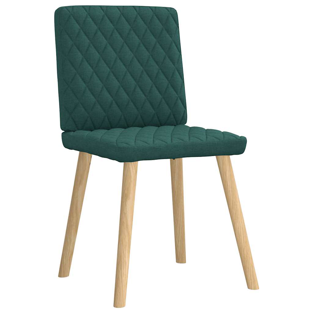 Chaises à manger lot de 4 vert foncé tissu - XIOS