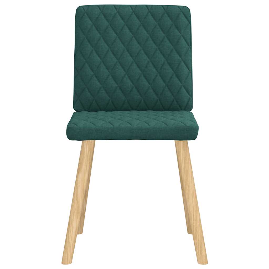 Chaises à manger lot de 4 vert foncé tissu - XIOS