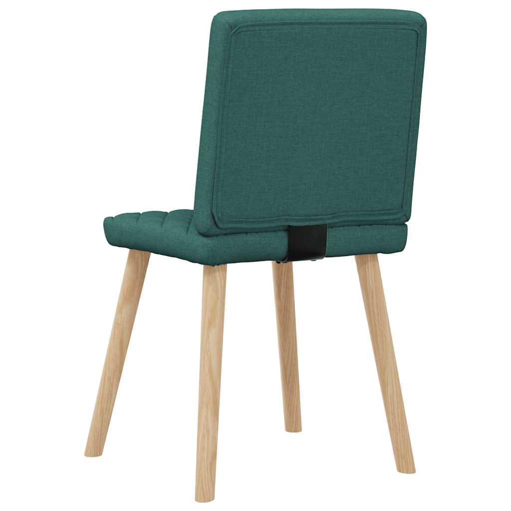 Chaises à manger lot de 4 vert foncé tissu - XIOS