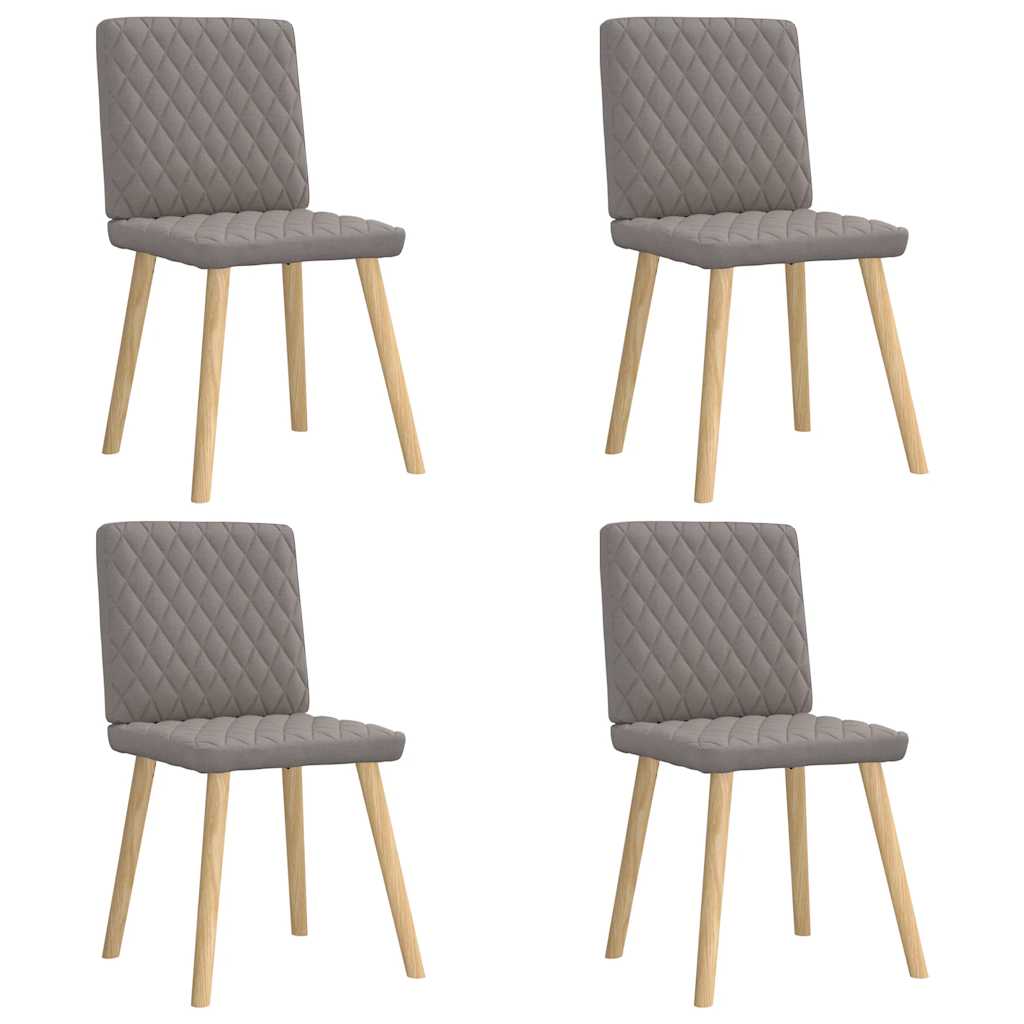 Chaises à manger lot de 4 taupe tissu - XIOS
