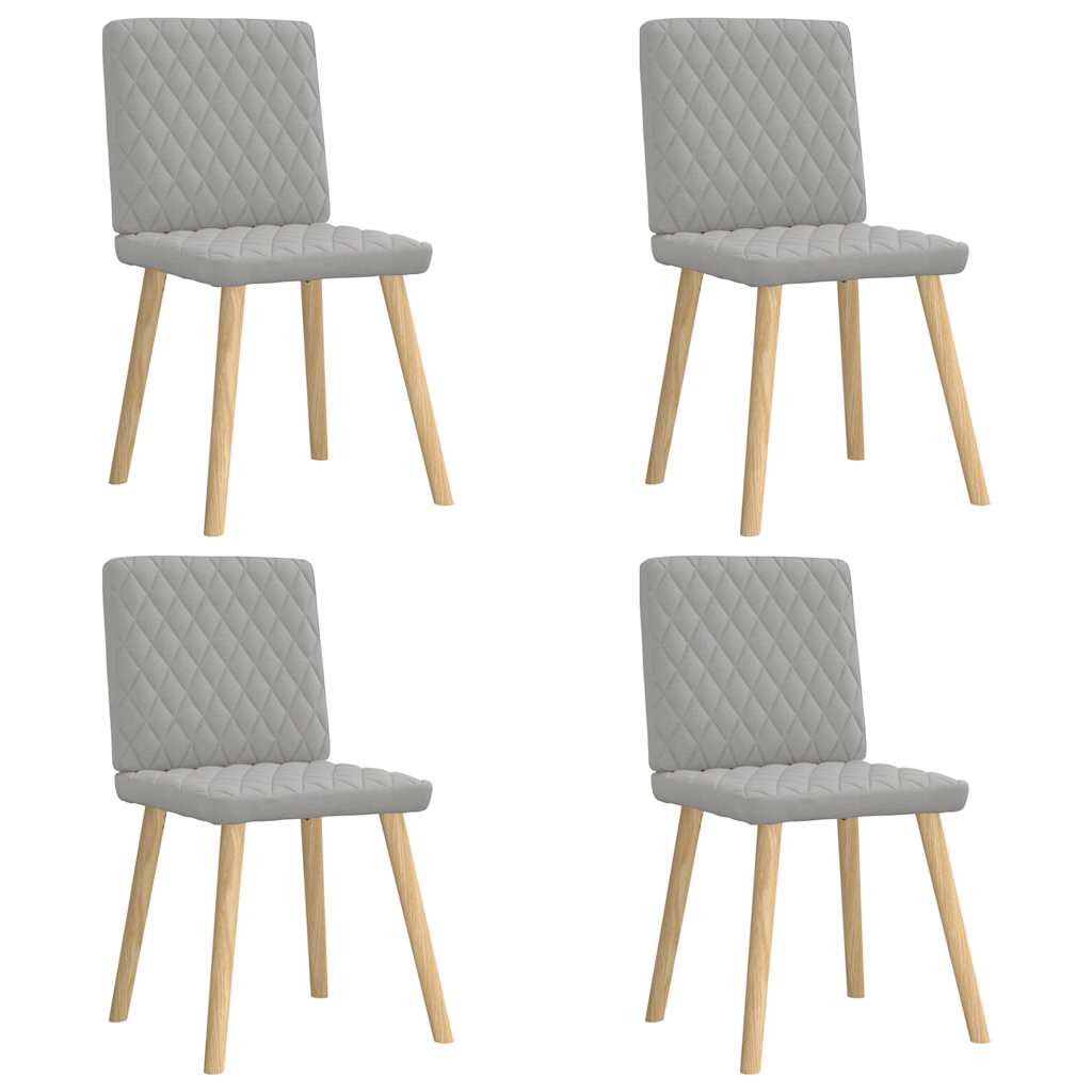 Chaises à manger lot de 4 gris nuage tissu - XIOS