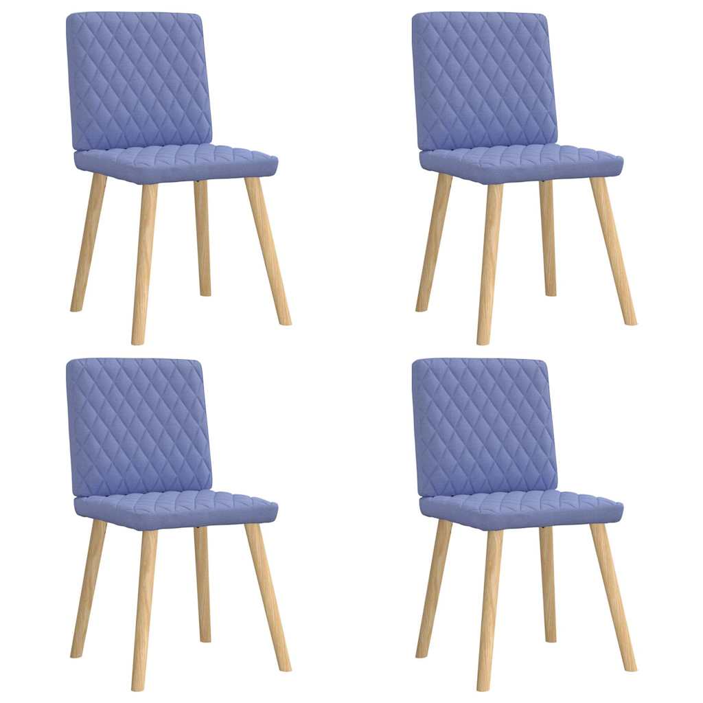 Chaises à manger lot de 4 bleu jean tissu - XIOS