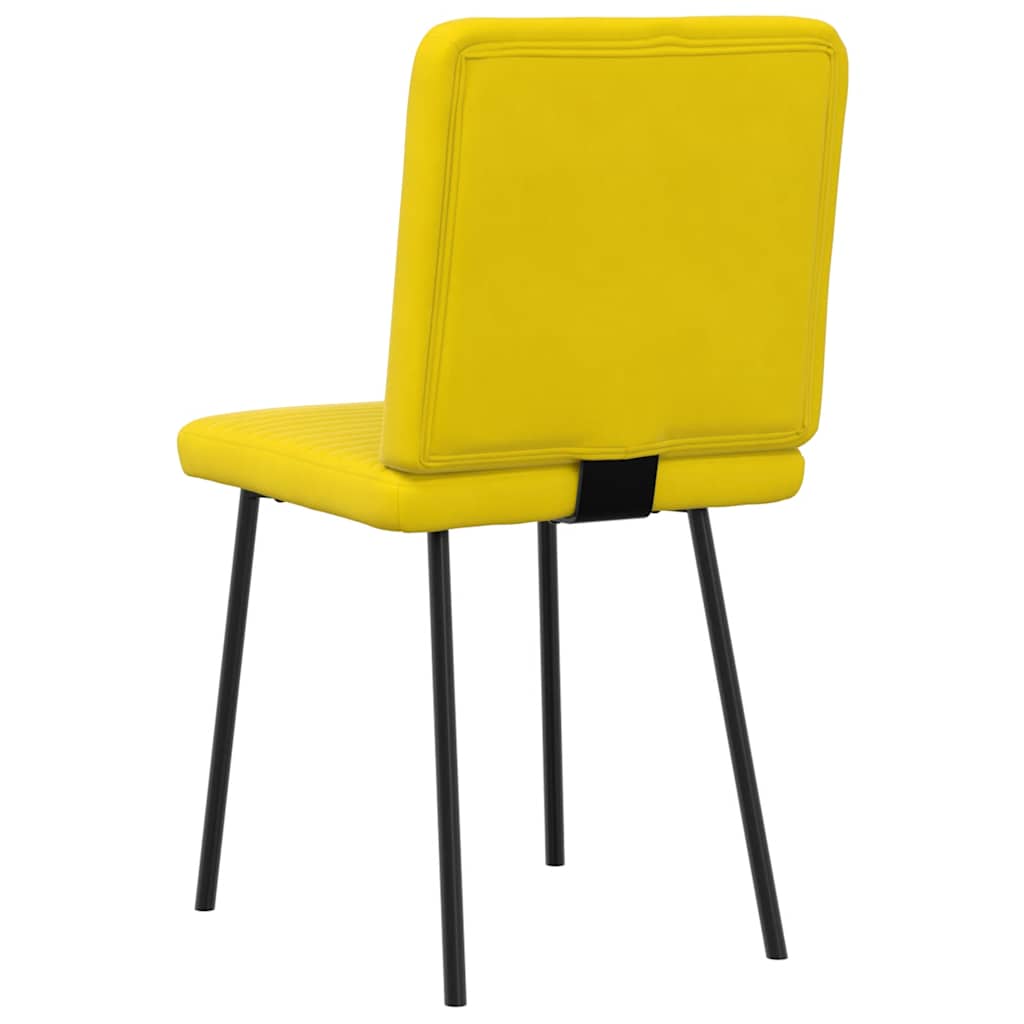 Chaises à manger lot de 4 jaune velours - XIOS